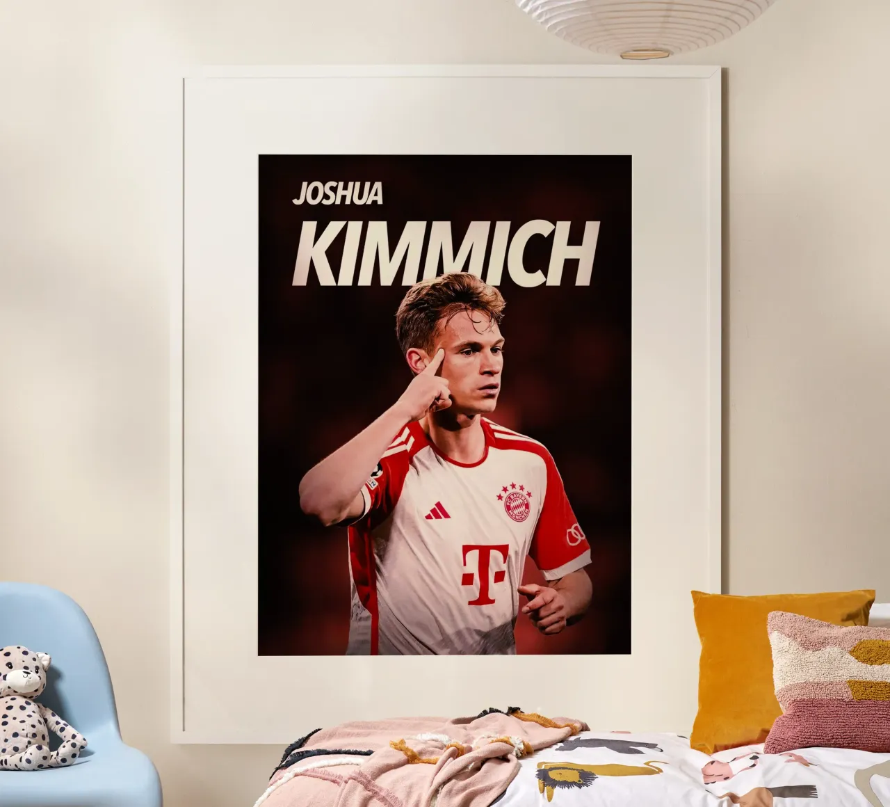 Joshua Kimmich poster con telaio in plastica da Dumery Art