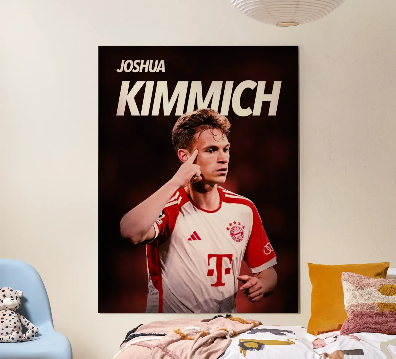 Joshua Kimmich poster con telaio in plastica da Dumery Art