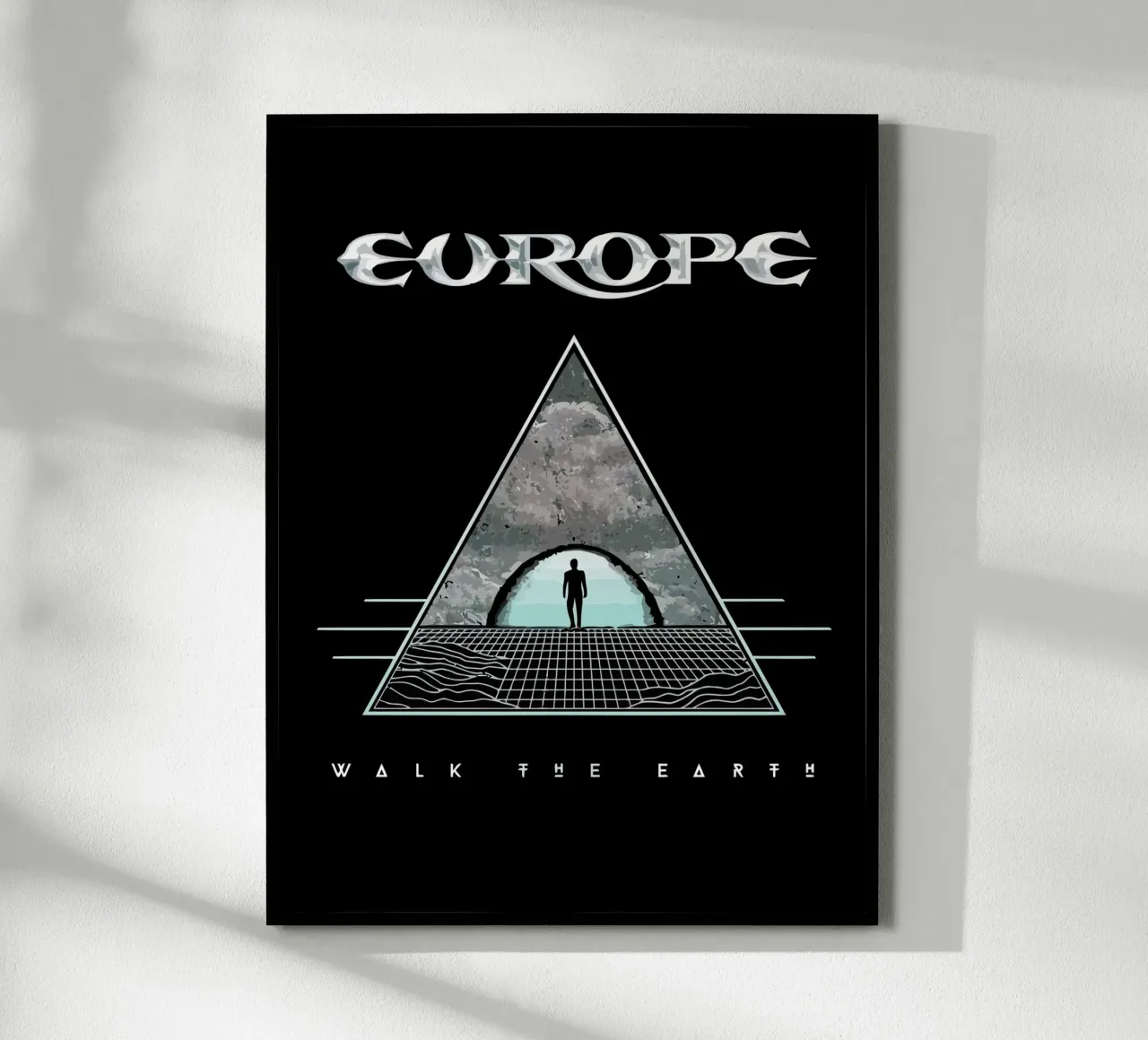 Europe Walk The Earth poster con telaio in plastica da Dumery Art