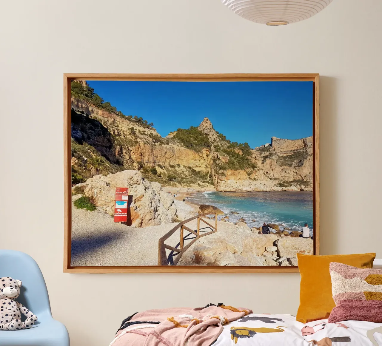 Cala del Moraig canvas met Baklijst van dava