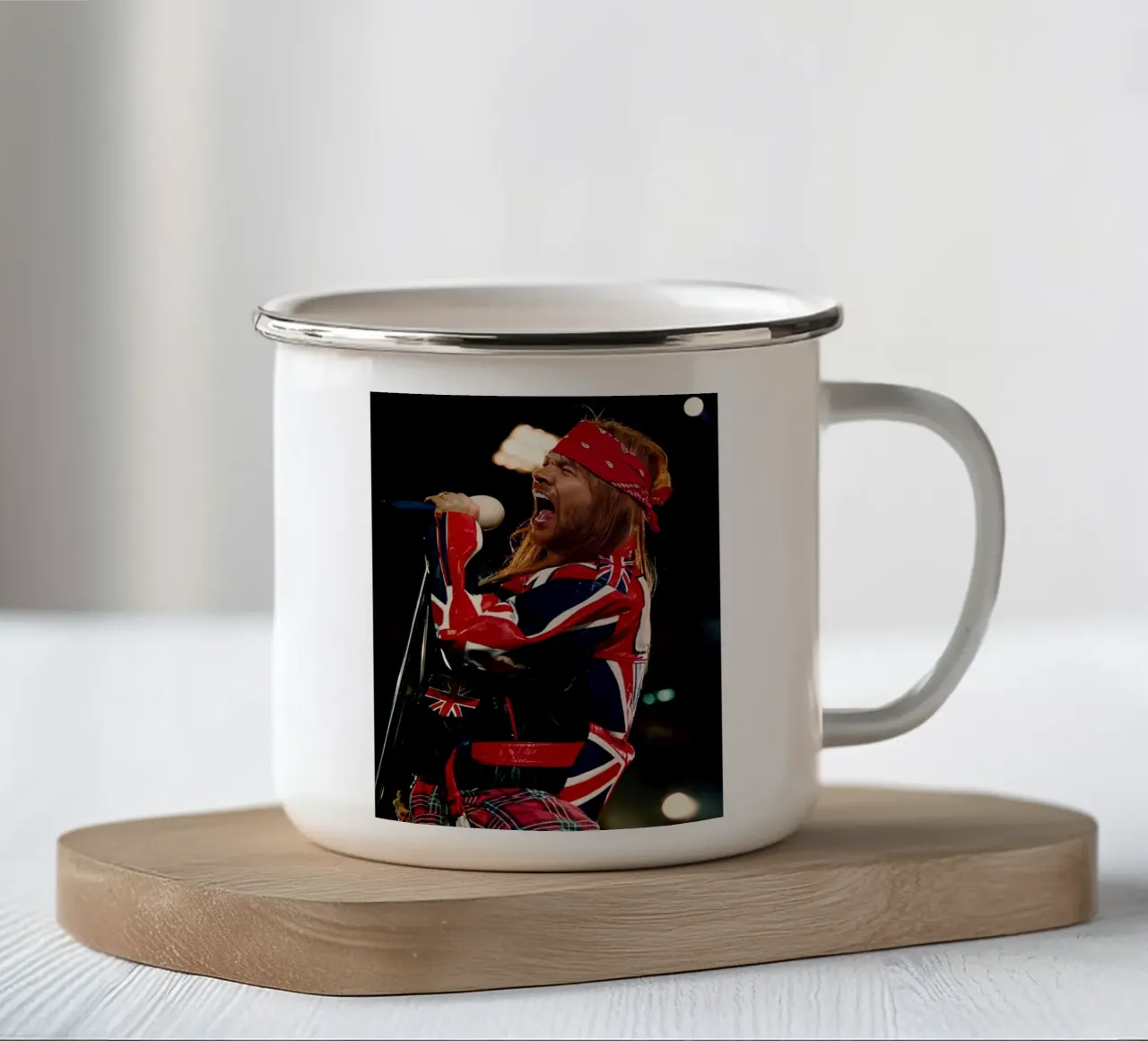 Axl Rose tazza in smalto da Dumery Art