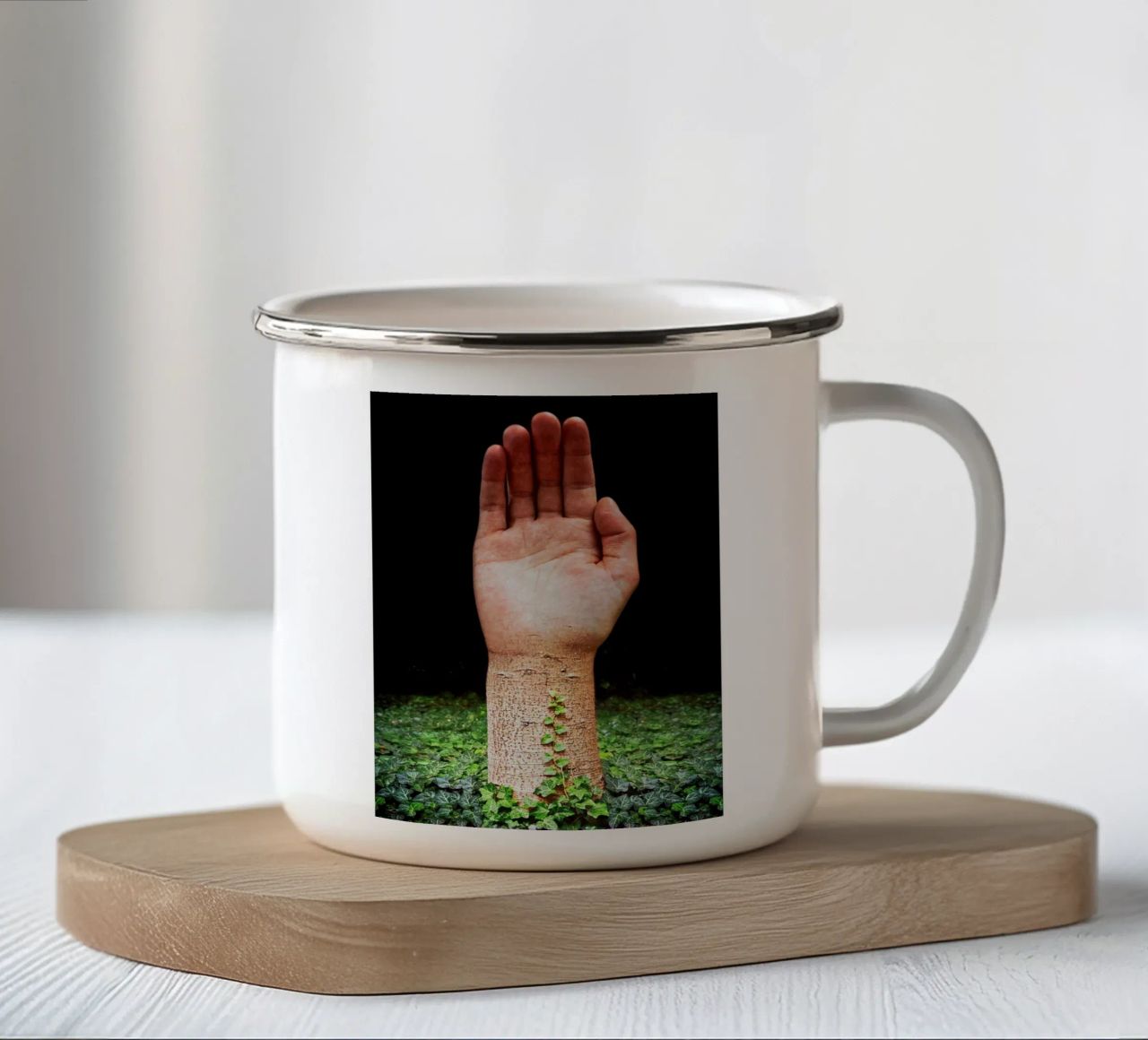 Palm Tree tazza in smalto da mofartmonica