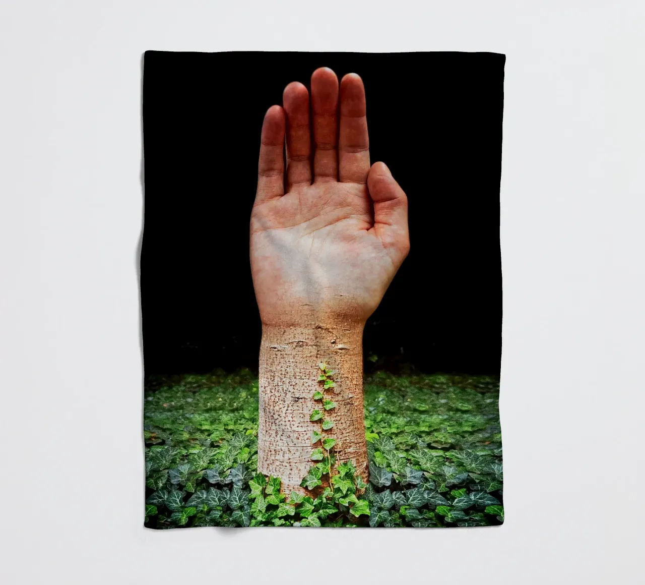 Palm Tree coperta in pile da mofartmonica