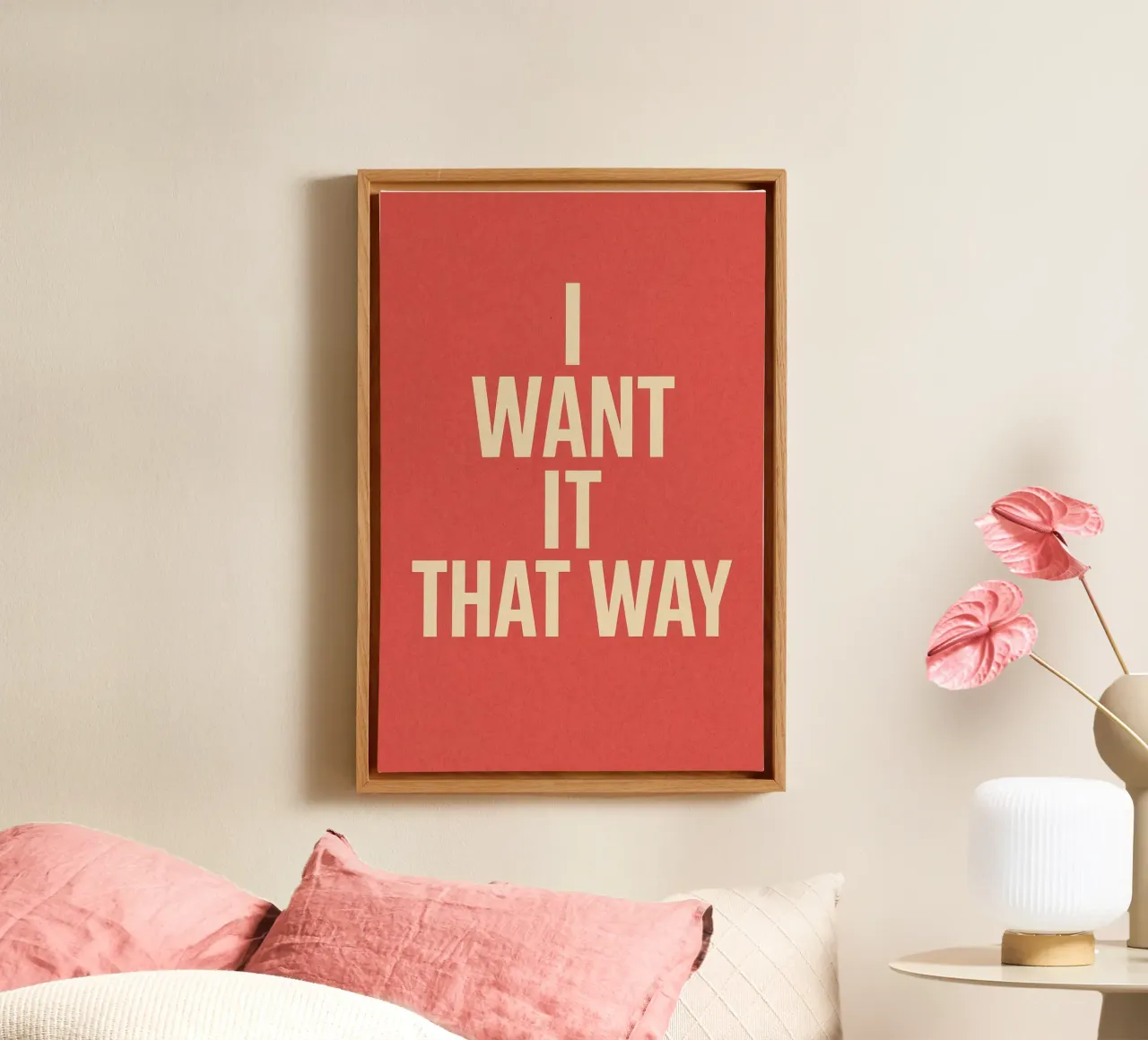Backstreet Boys Poster – „I Want It That Way tela con Cornice a cassetta da QuooodZ by MooodzArt