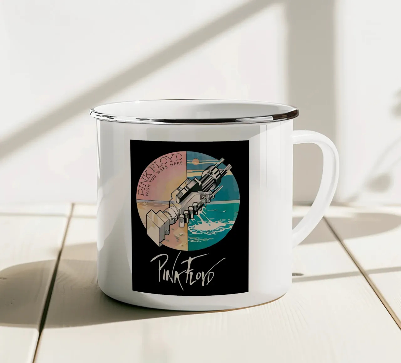 Pink Floyd tazza in smalto da Dumery Art