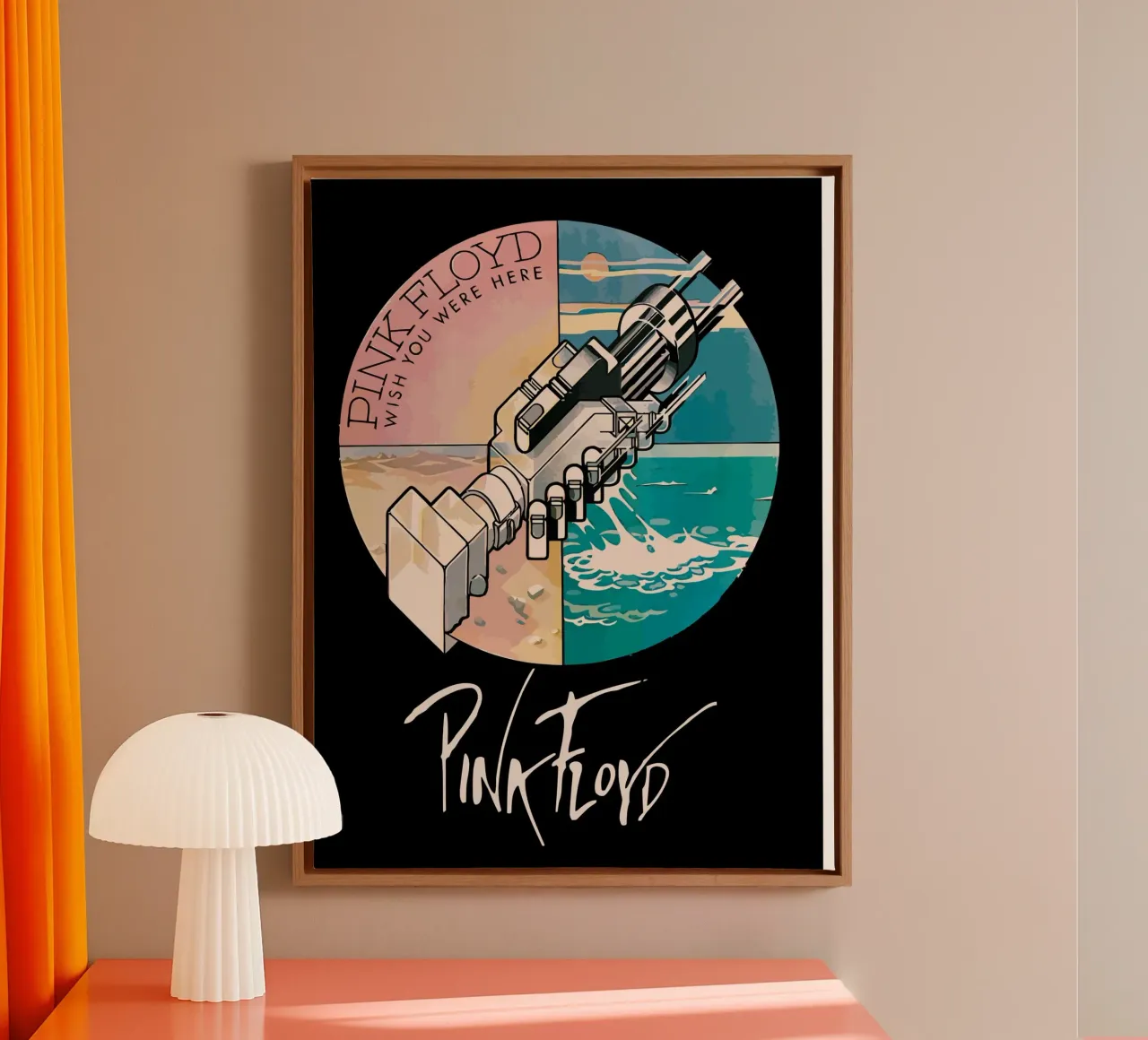 Pink Floyd tela con Cornice a cassetta da Dumery Art