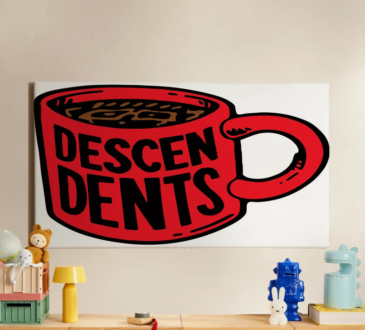 Bevanda al caffè - Descendents tela con Cornice a cassetta da skurtow