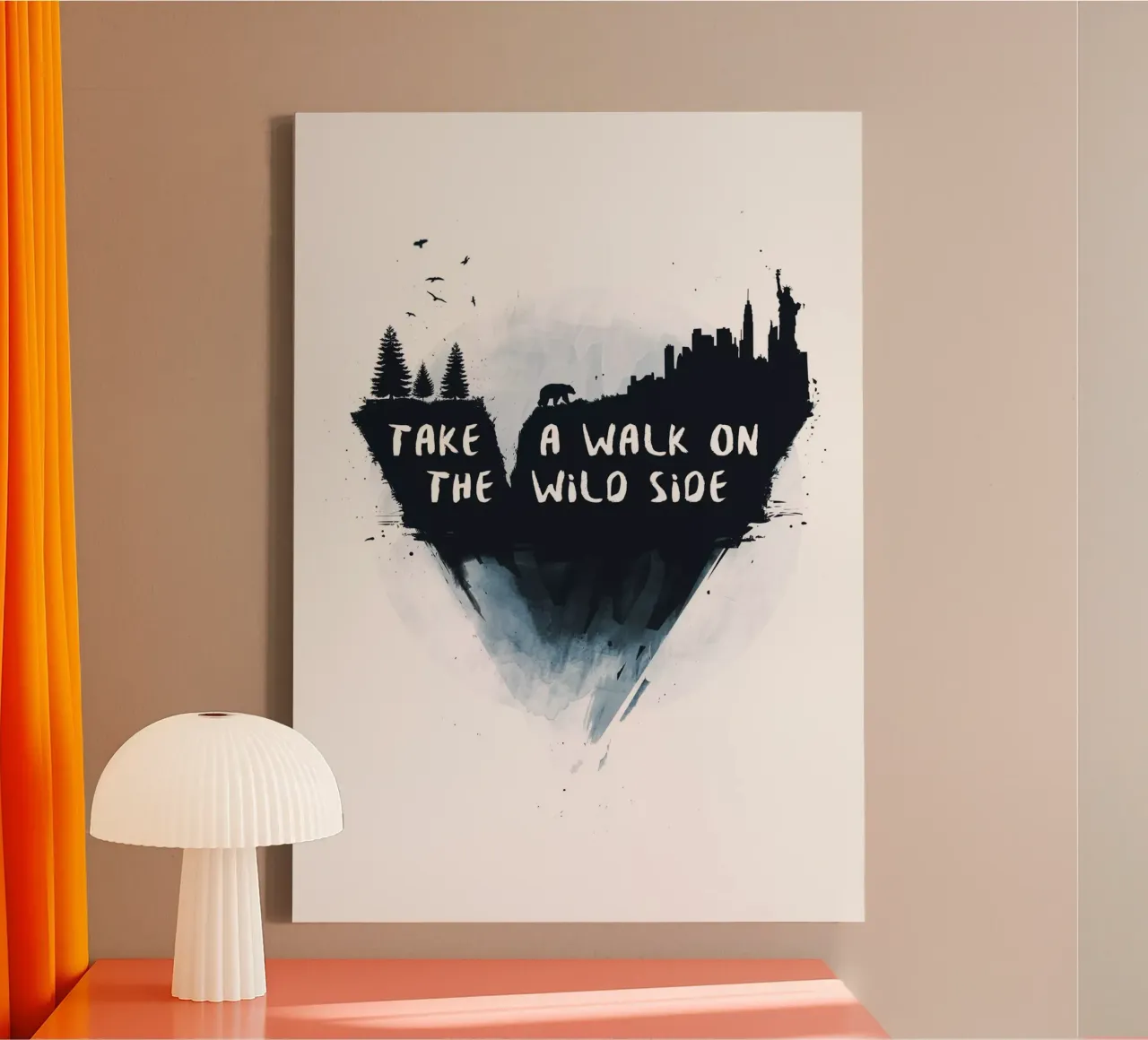 Walk on the wild side tela con Cornice a cassetta da Balazs Solti