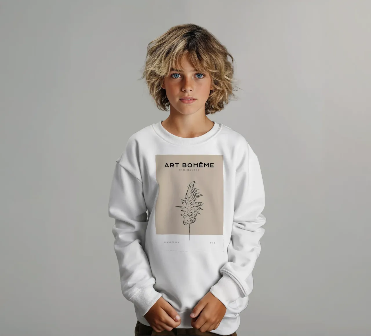 Boho Bohemian 8 Pampas felpa bambino da Boho Print Collection