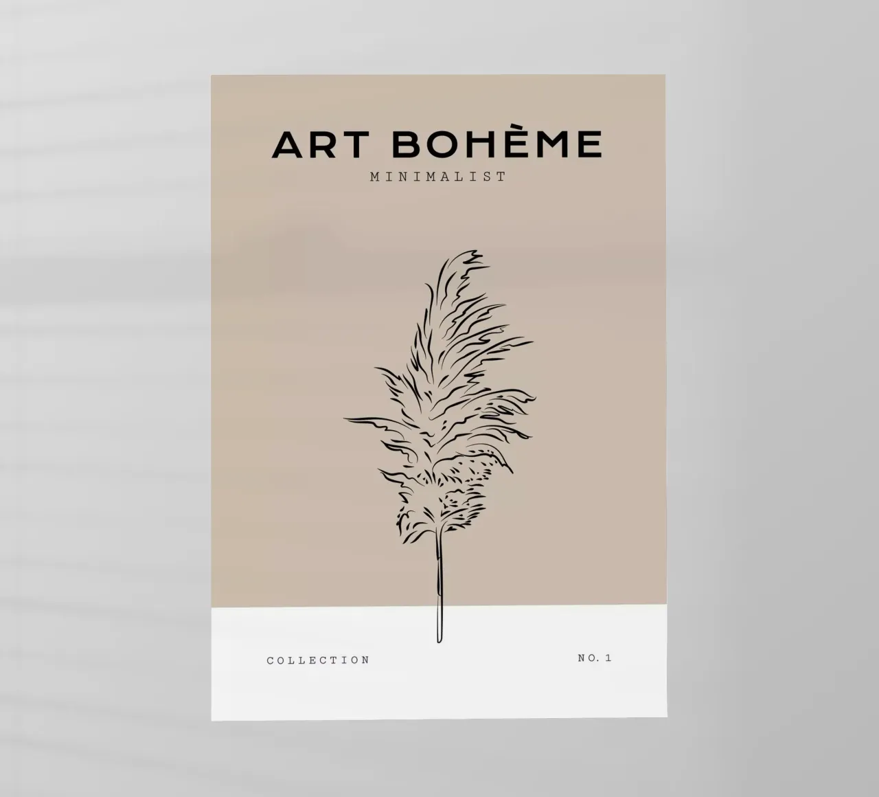 Boho Bohemian 8 Pampas pellicola backlit da Boho Print Collection