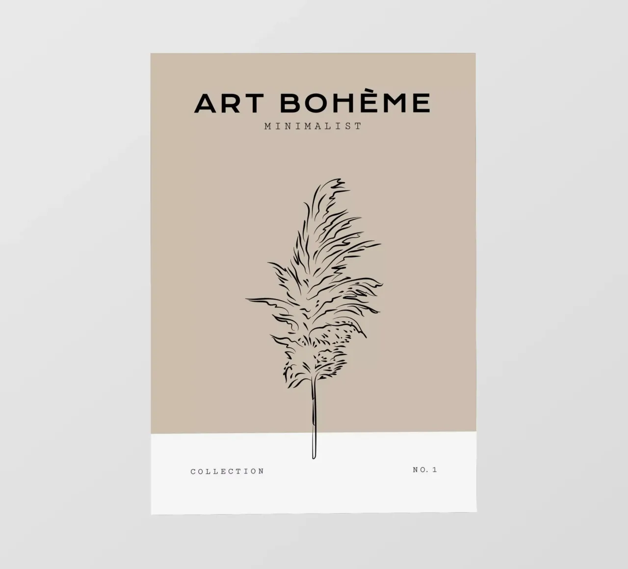 Boho Bohemian 8 Pampas pellicola backlit da Boho Print Collection