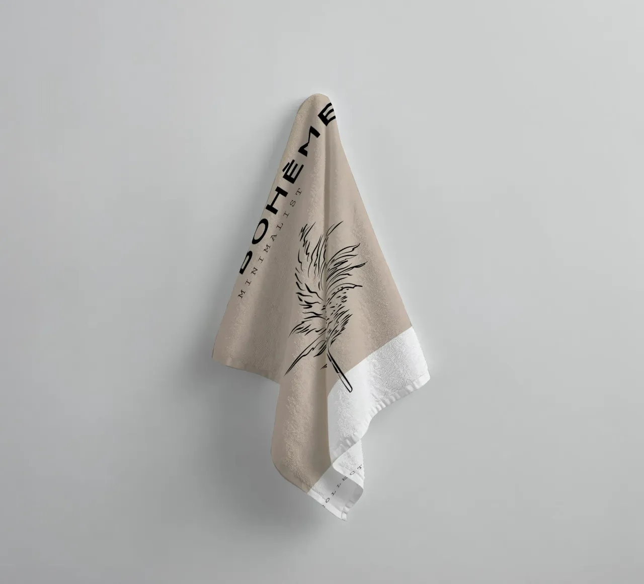 Boho Bohemian 8 Pampas asciugamano da bagno da Boho Print Collection