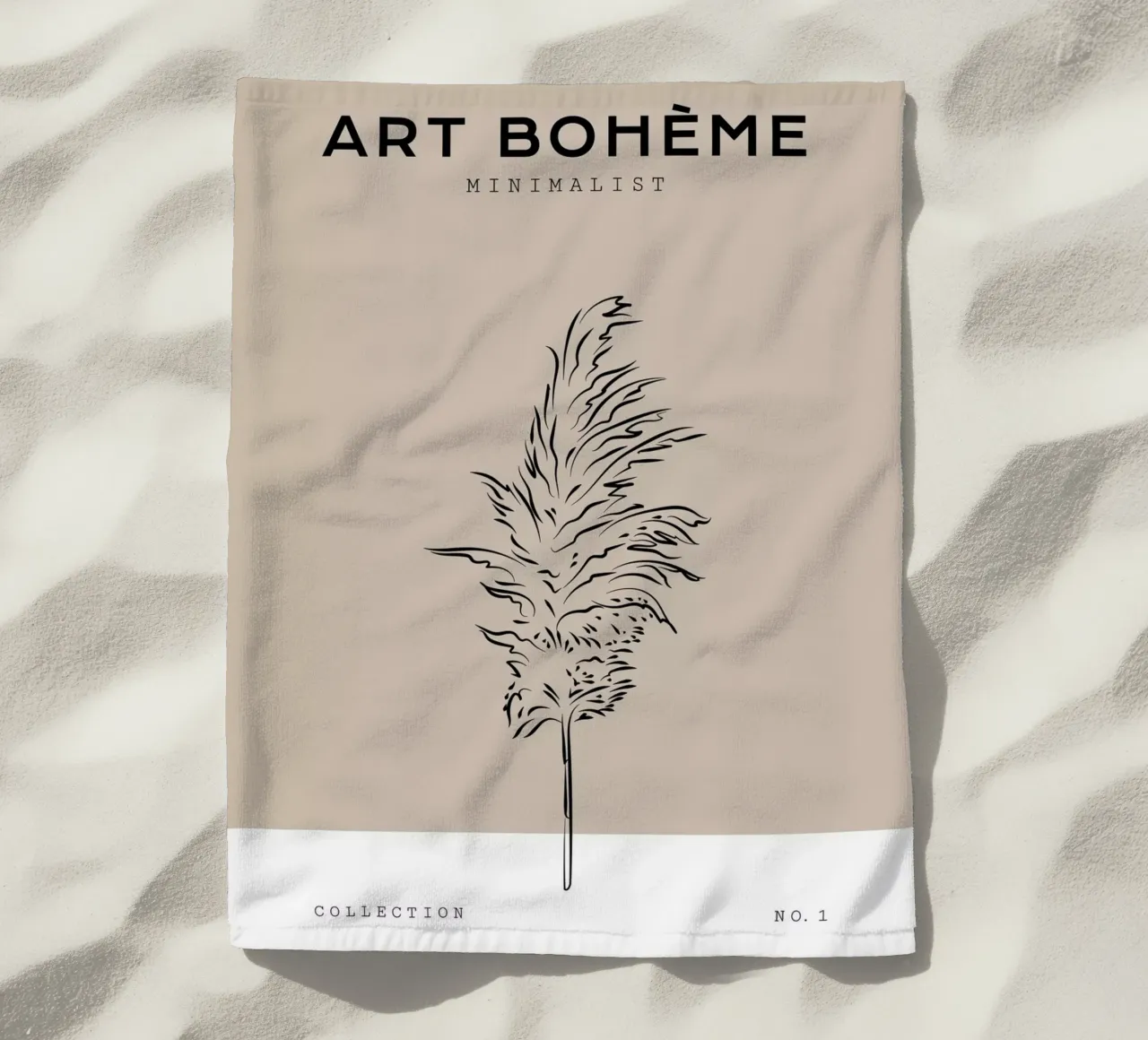 Boho Bohemian 8 Pampas telo mare da Boho Print Collection