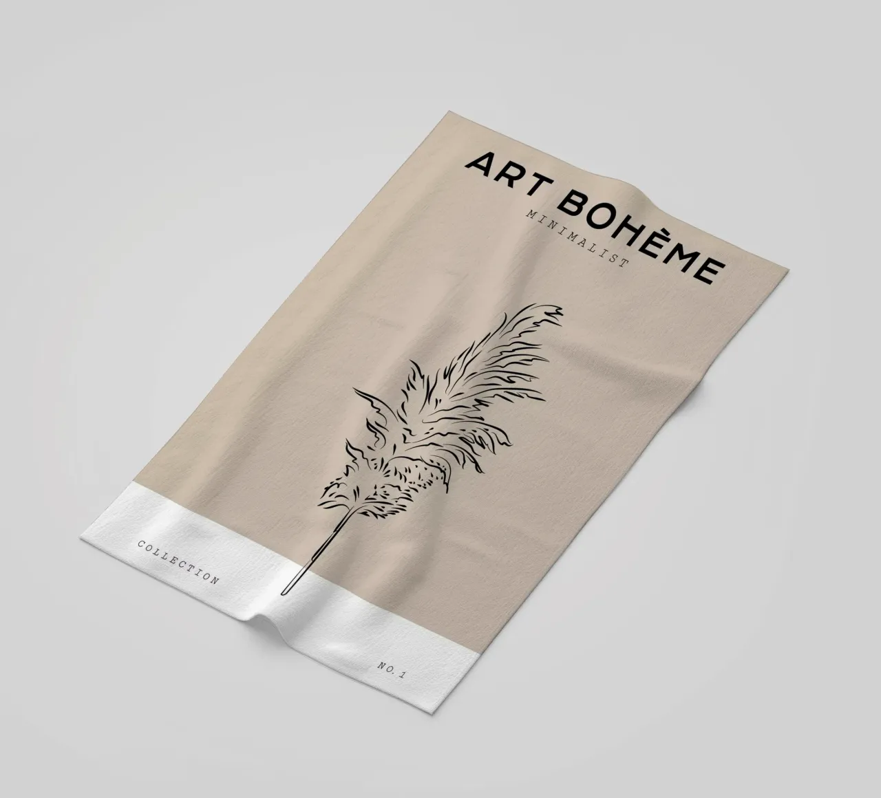 Boho Bohemian 8 Pampas telo mare da Boho Print Collection