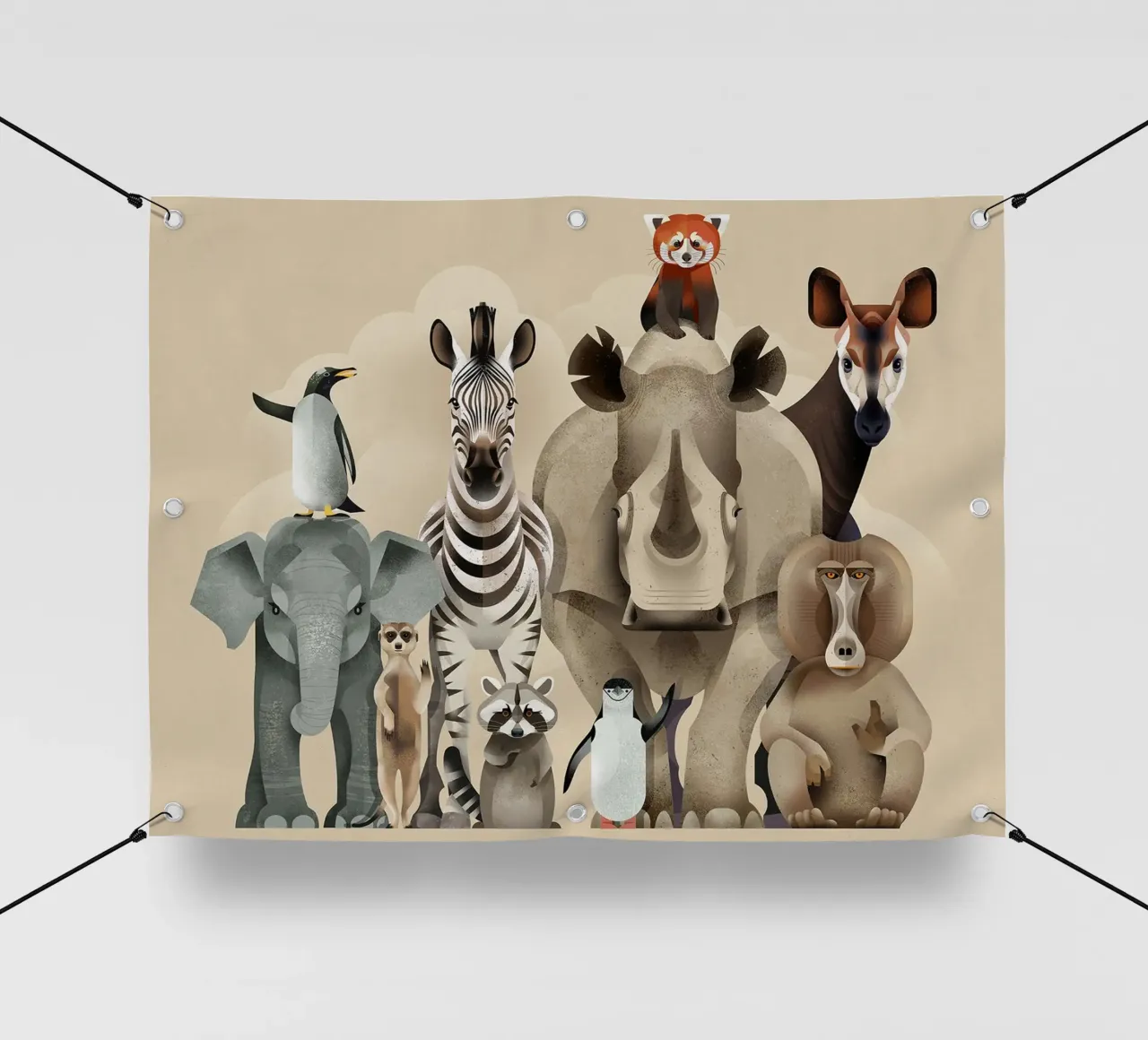 Hello Animals telo in pvc da David Jackson