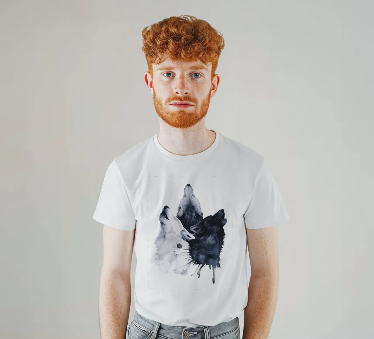 Lupi urlanti t-shirt da David Jackson