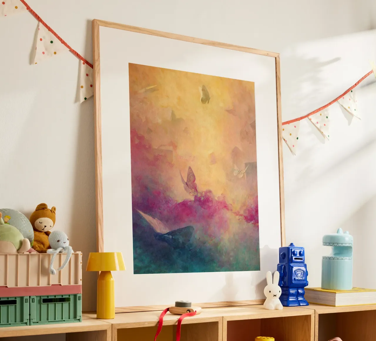 Libertà ll poster con telaio in legno da David Jackson