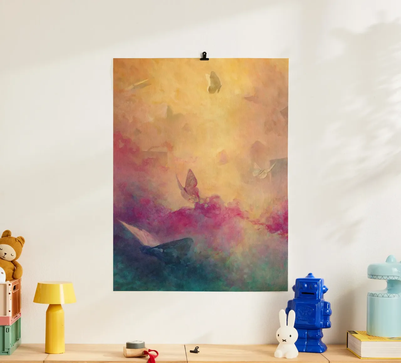 Libertà ll poster con telaio in legno da David Jackson