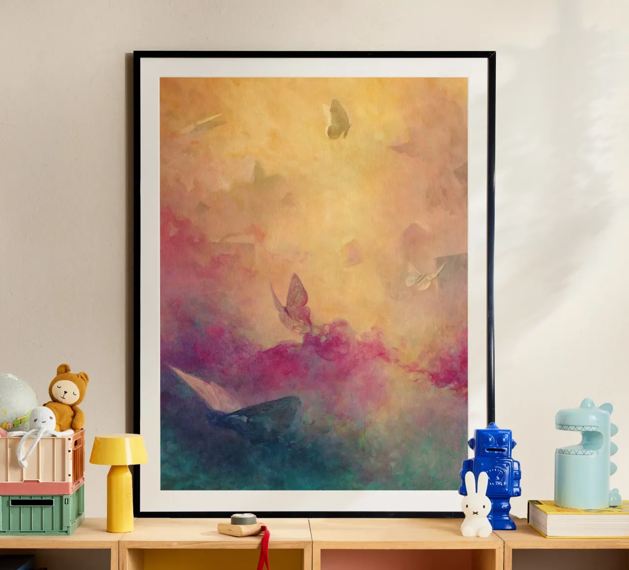 Libertà ll poster con telaio in legno da David Jackson