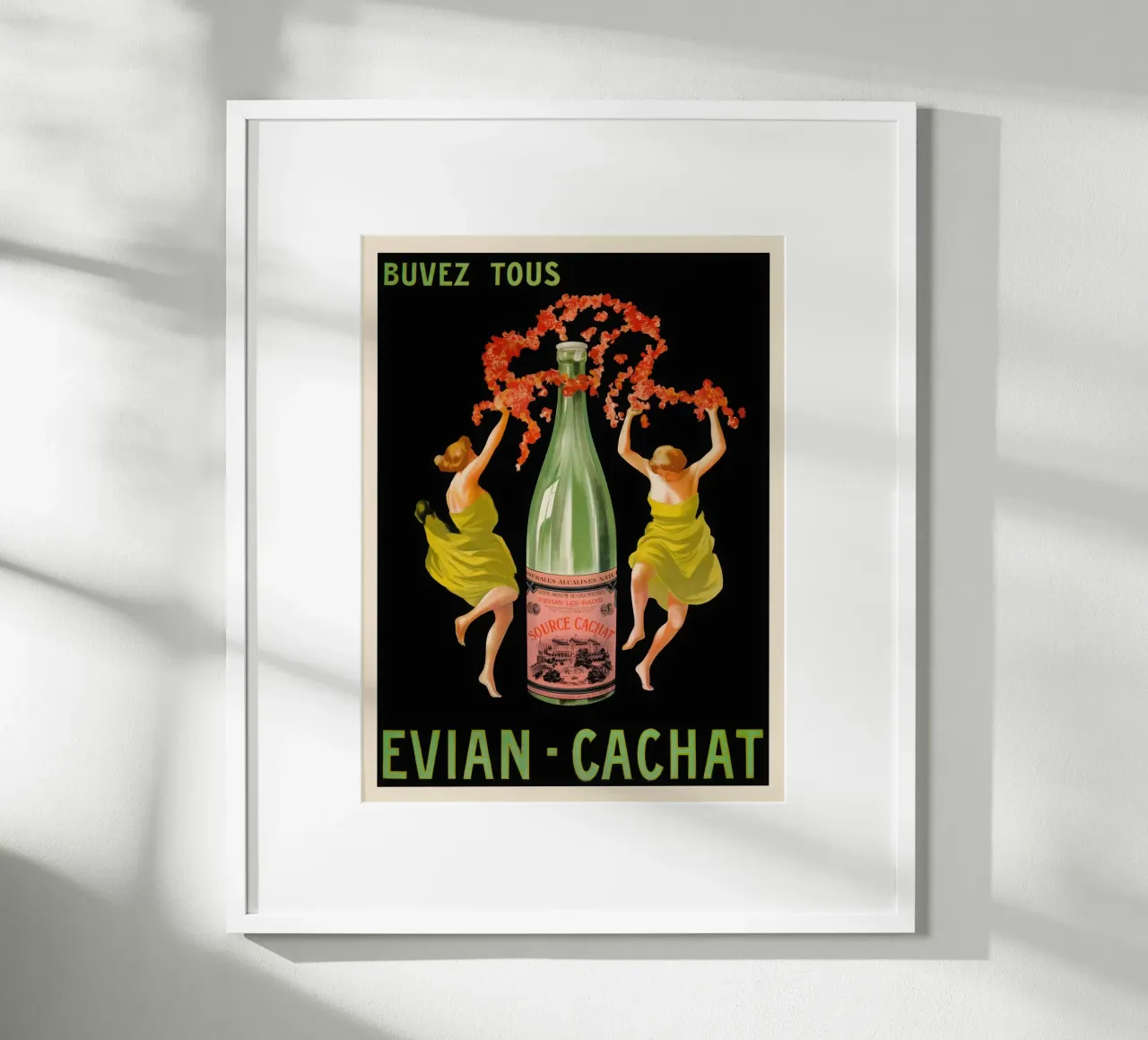 Bevete tutto il vino poster con telaio in alluminio da mix mate