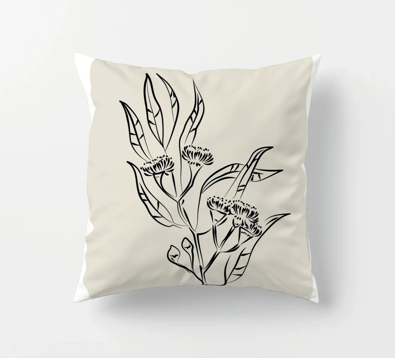 Boho Bohemian 9 Eucalyptus cuscino da Boho Print Collection