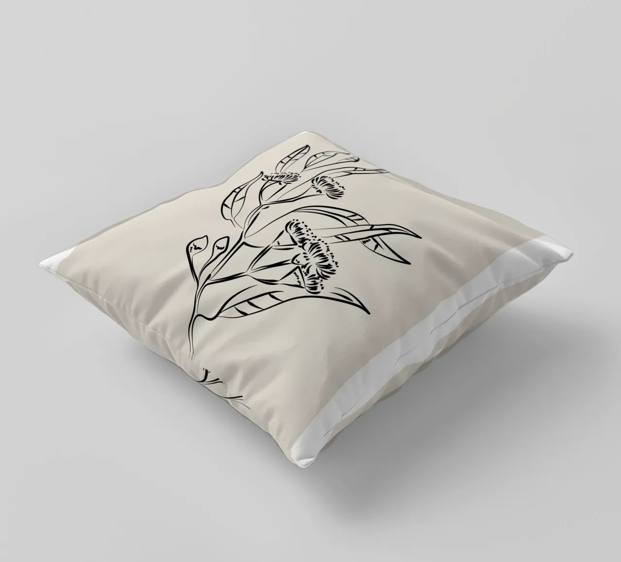 Boho Bohemian 9 Eucalyptus cuscino da Boho Print Collection