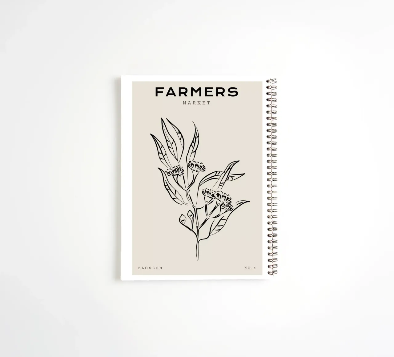 Boho Bohemian 9 Eucalyptus spiral notebook by Boho Print Collection