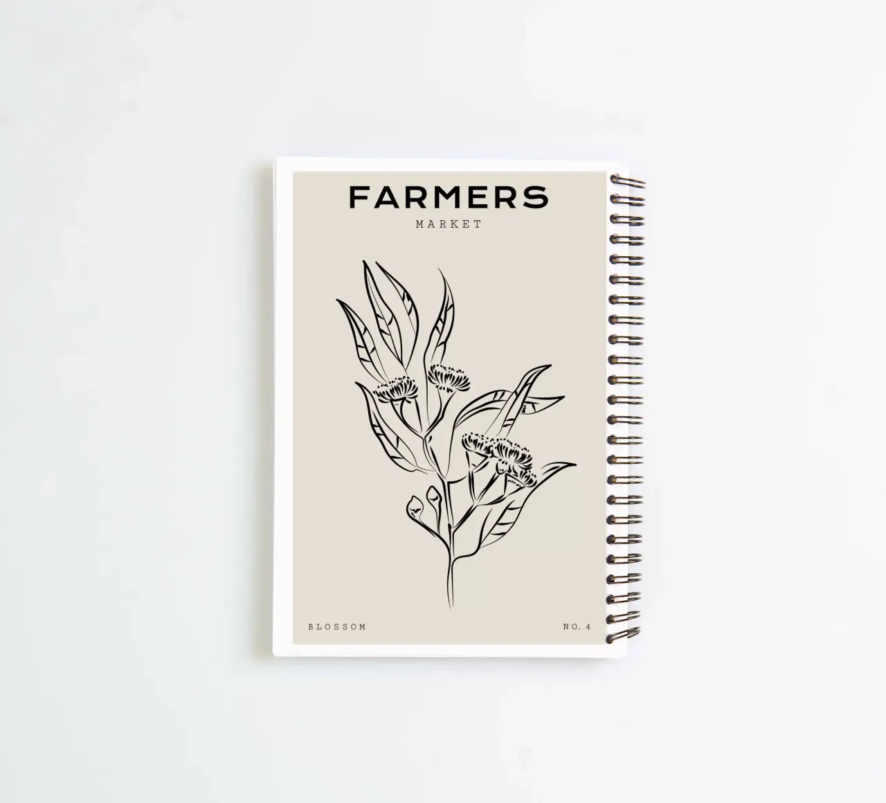 Boho Bohemian 9 Eucalyptus spiral notebook by Boho Print Collection