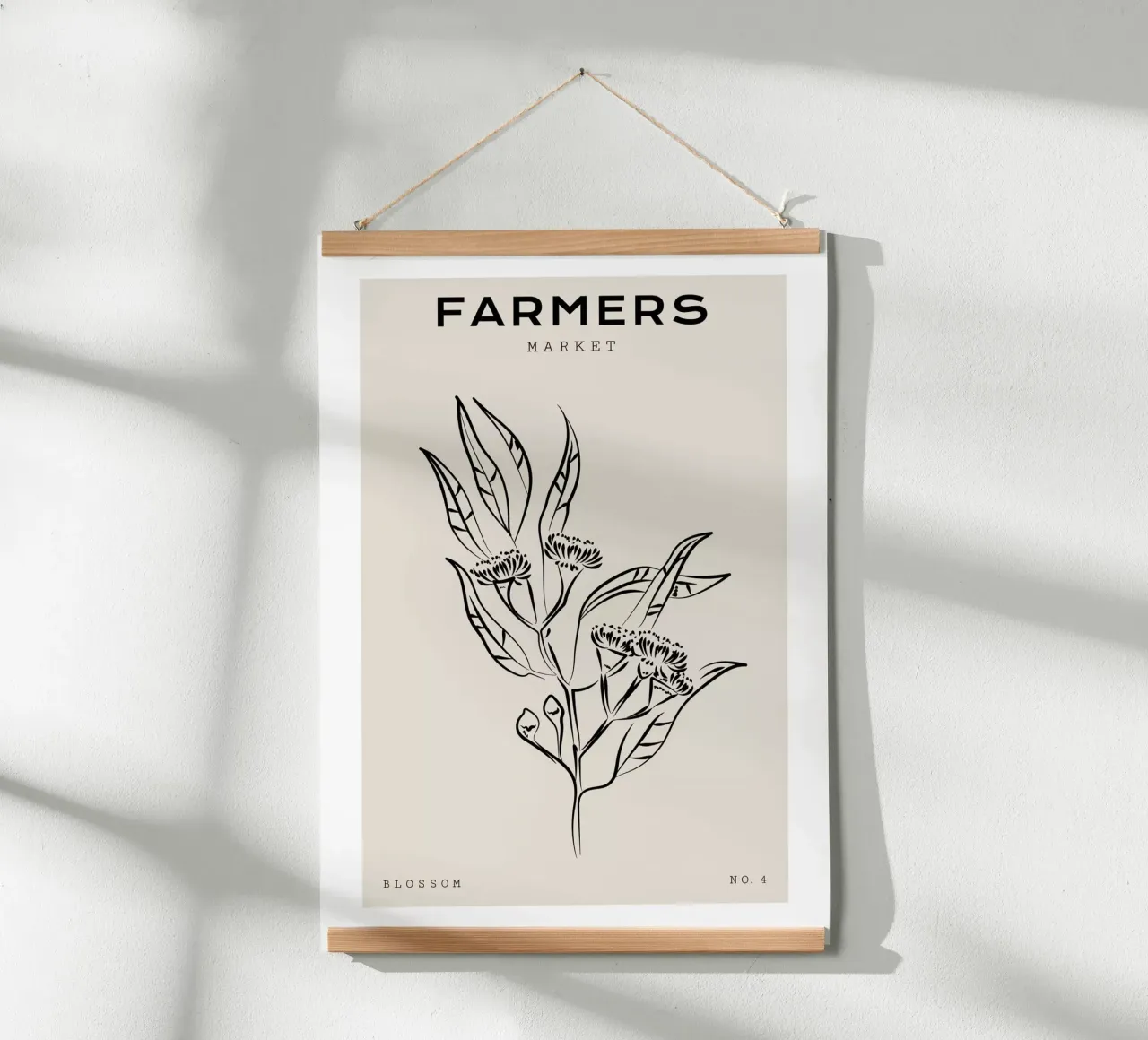 Boho Bohemian 9 Eucalyptus poster con telaio in alluminio da Boho Print Collection