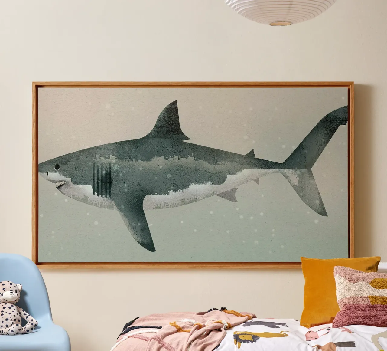 Megalodon tela con Cornice a cassetta da David Jackson