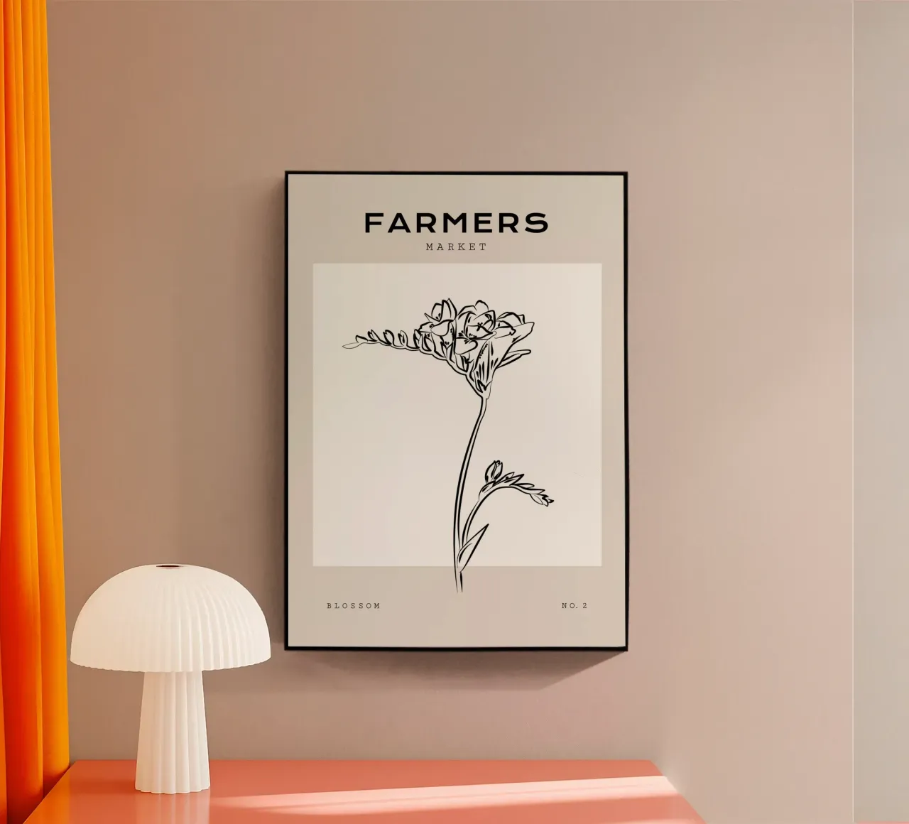 Boho Bohemian 9 Gladiolus plexiglass da Boho Print Collection