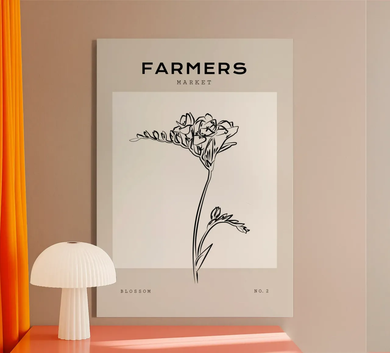 Boho Bohemian 9 Gladiolus plexiglass da Boho Print Collection