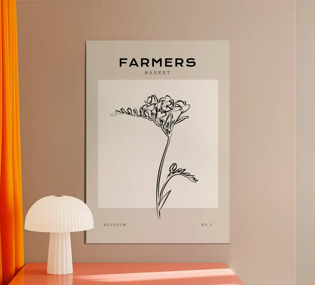 Boho Bohemian 9 Gladiolus poster da Boho Print Collection