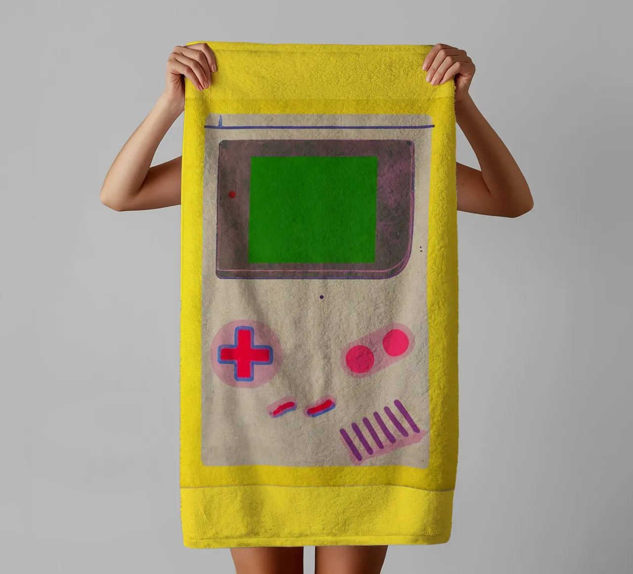 Retro Gameboy Poster - Pop art print for gamers:inside towel by KUNSTstück