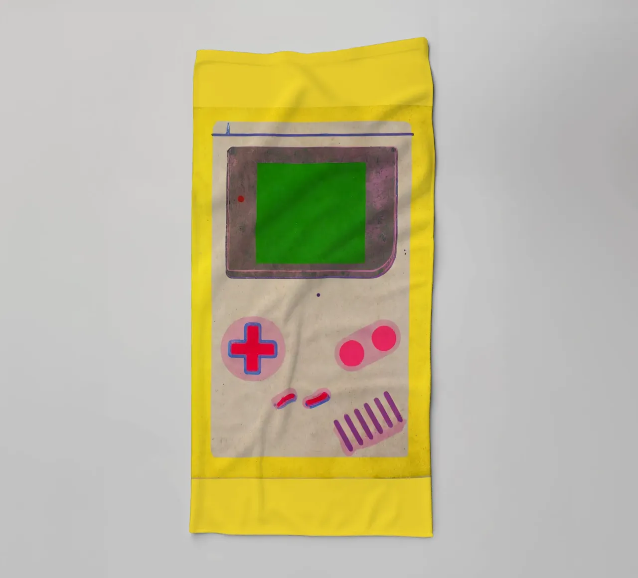 Retro Gameboy Poster - Pop art print for gamers:inside towel by KUNSTstück
