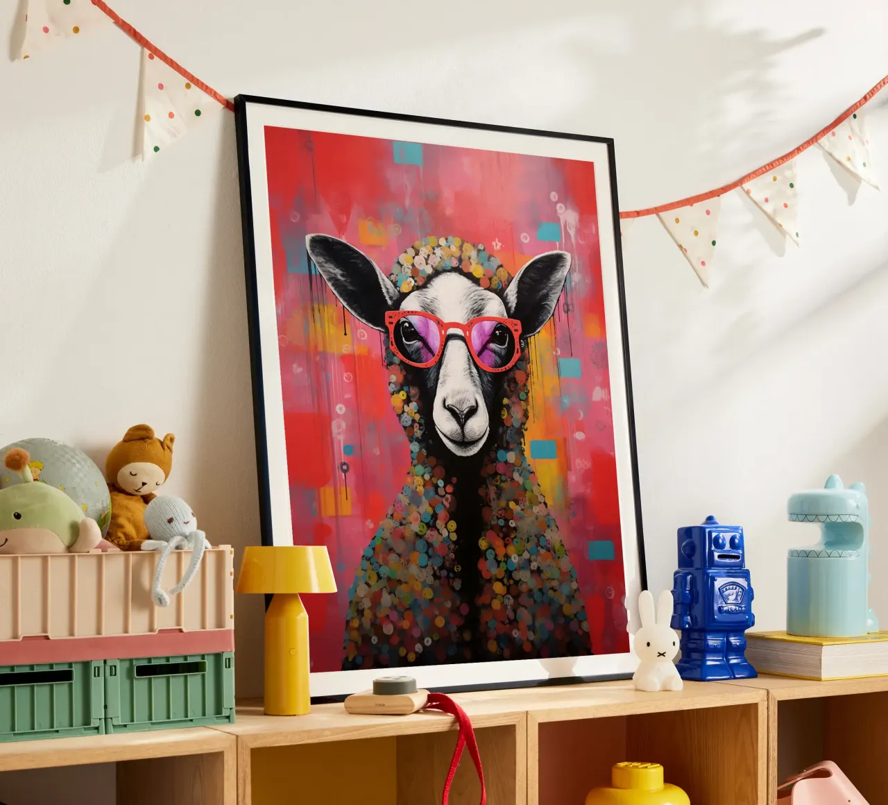 Pecore dagli occhiali stravaganti poster da David Jackson