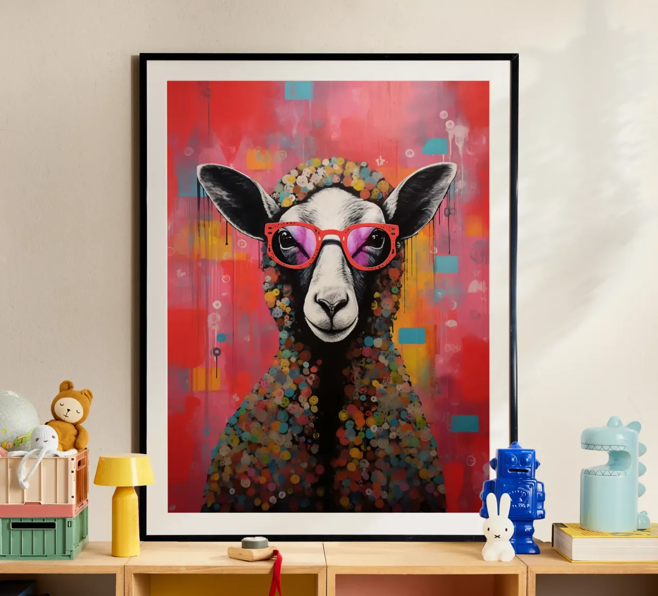Pecore dagli occhiali stravaganti poster da David Jackson
