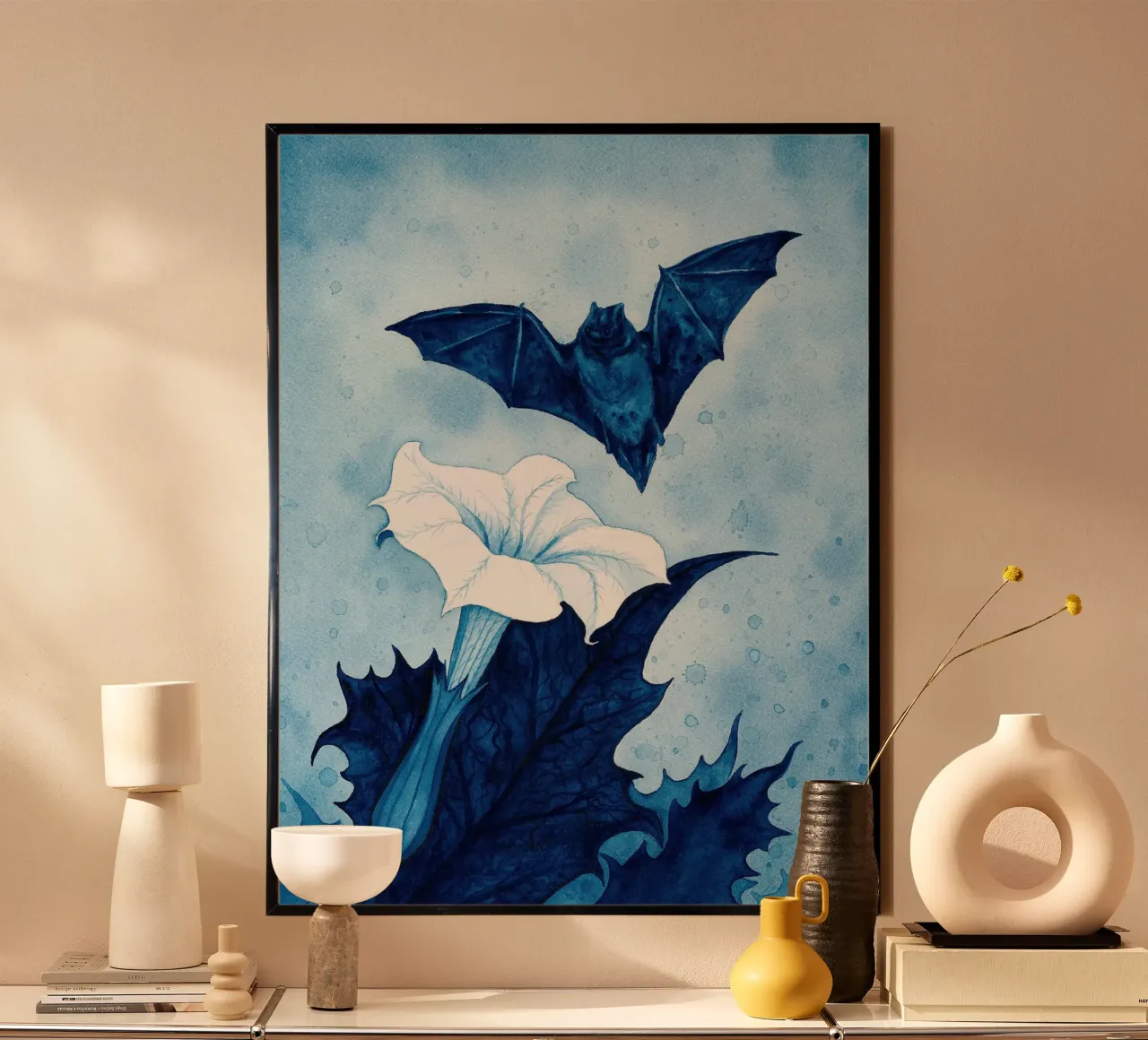 Pomme d'épine sacrée et chauve-souris poster de David Jackson