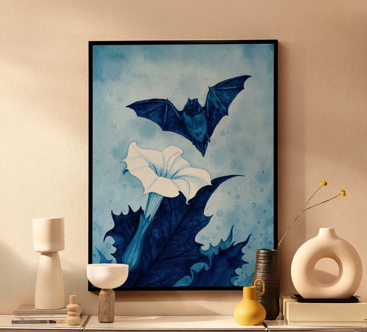 Pomme d'épine sacrée et chauve-souris poster de David Jackson