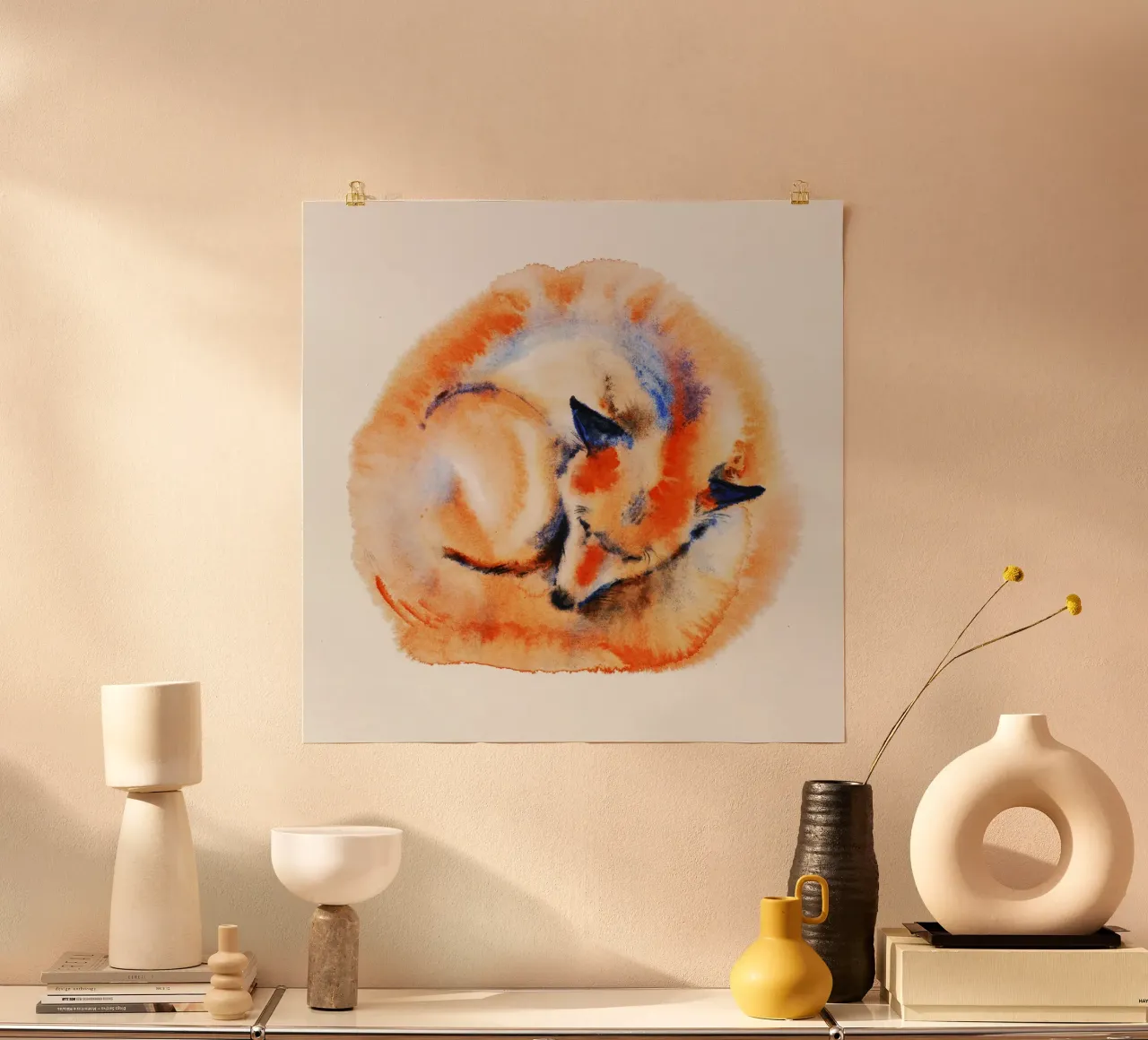 Volpe addormentata poster da David Jackson