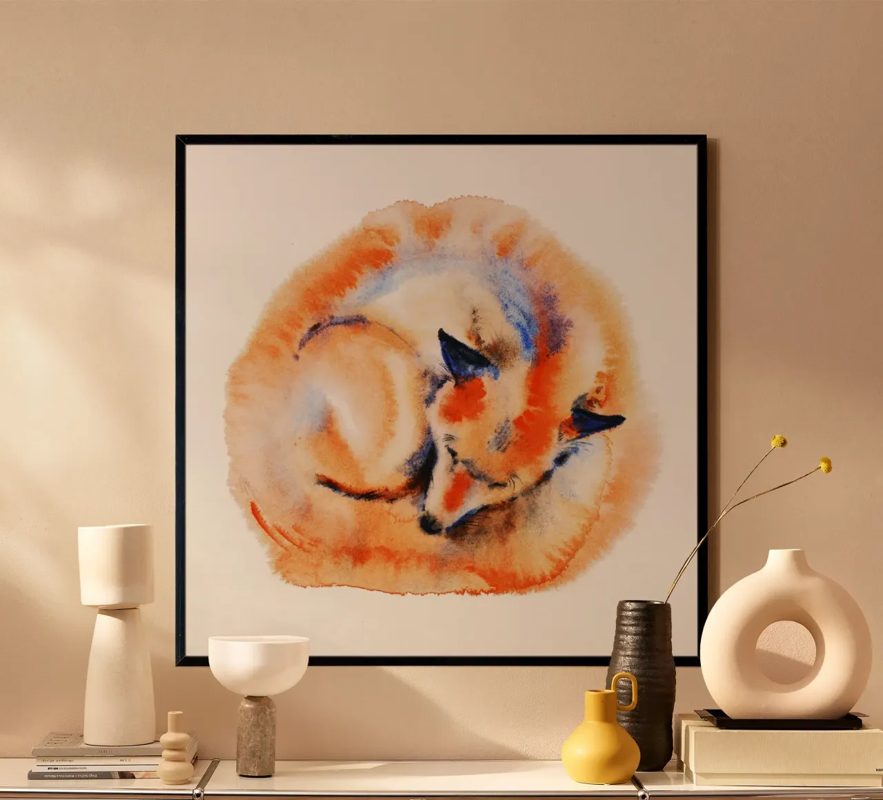 Volpe addormentata poster da David Jackson