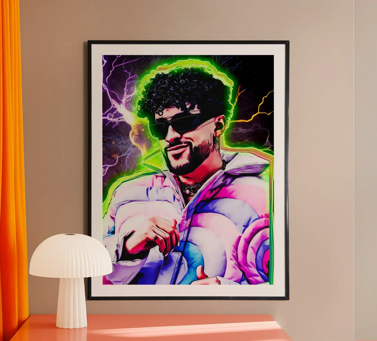 1001 neon art RB poster da aank1001