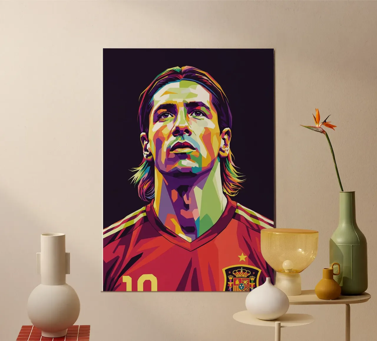 Ritratto pop art di Fernando Torres poster da Hantamrata