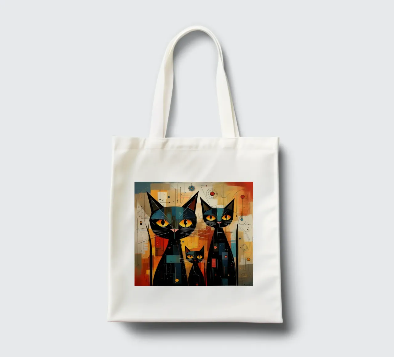 Tre gatti neri borsa in juta da David Jackson