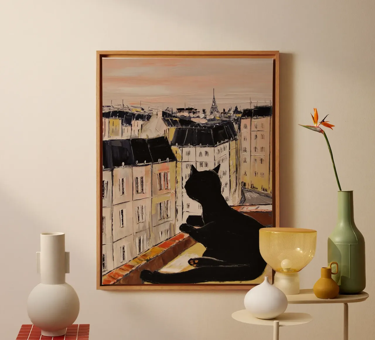 Tomcat in Parijs canvas met Baklijst van David Jackson