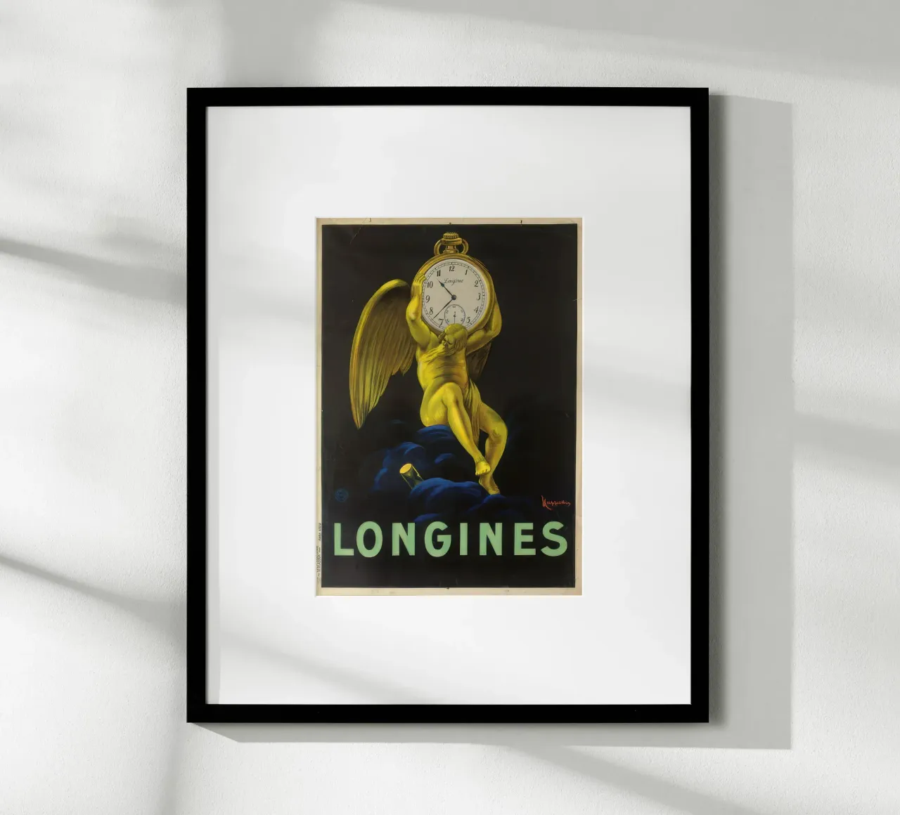Gli orologiai svizzeri Longines poster con telaio in plastica da mix mate