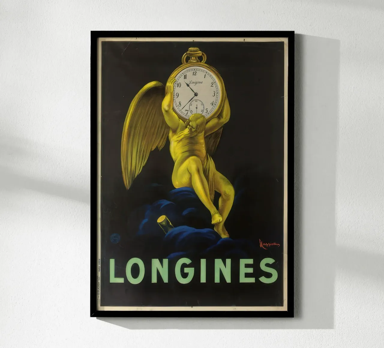 Gli orologiai svizzeri Longines poster con telaio in plastica da mix mate