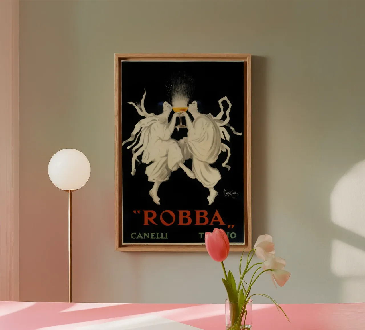 Reclame Spumante Robba Canelli canvas met Baklijst van mix mate
