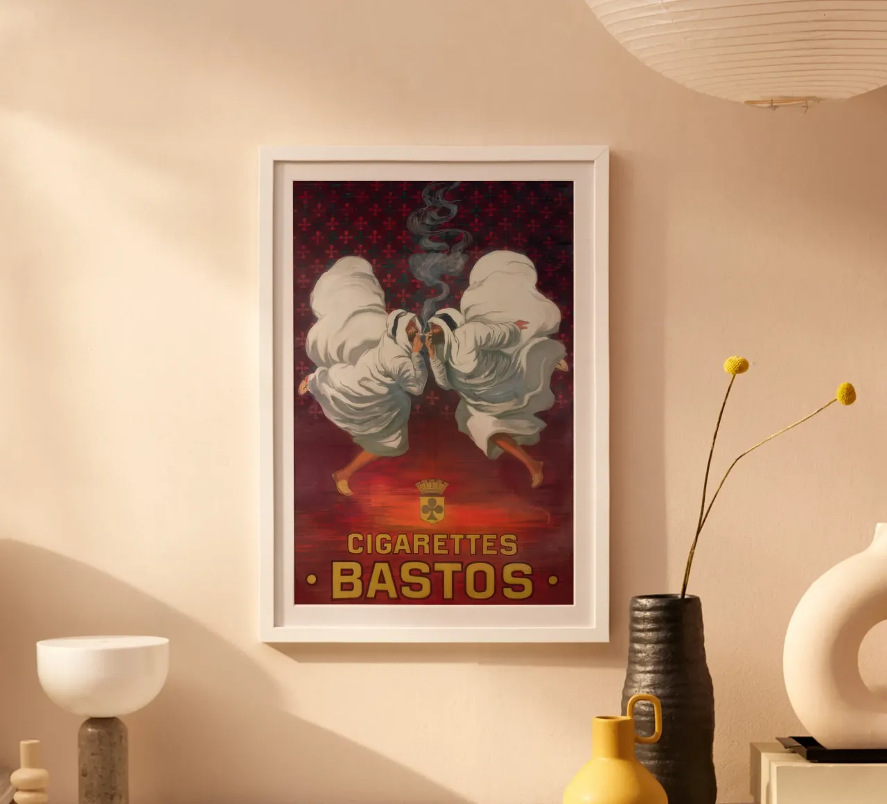 pubblicità del marchio di sigarette, Bastos poster da mix mate