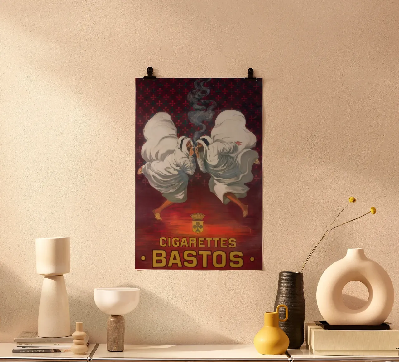 pubblicità del marchio di sigarette, Bastos poster da mix mate